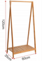 Eugad Bamboe Kledingrek - 60 x 35 x 120 cm - Modern Ruimtebesparend Naturel