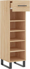 vidaXL - Schoenenkast - 30x35x105 - cm - bewerkt - hout - sonoma - eikenkleurig