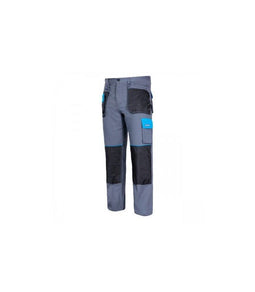 Lahti Pro L40504 - Werkbroek - 100% katoen - Maat L - Grijs / Blauw