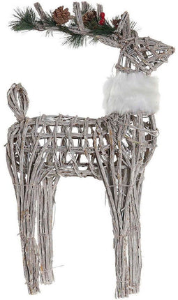 Kerstversiering DKD Home Decor Rendier vlechtwerk (33 x 14 x 60 cm)