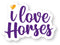 Totum - Paarden Stickerset - 3 vellen stickers met speelachtergrond - I love Horses (3 stuks)