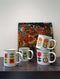 CABANAZ - mok, retro, keramiek, TEA/COFFEE LOLA, set/4 degins, 250 ml