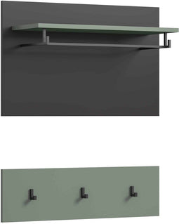 Furnilux Canu - Garderobekastpaneel - Tijdloos en duurzaam - Groen - 27x80x73cm