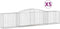 vidaXL - Schanskorven - 5 - st - gewelfd - 400x50x80/100 - cm - gegalvaniseerd - ijzer