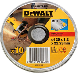DeWalt DT42340TZ Doorslijpschijf in blik - 125 x 22,23 x 1,2mm - inox (10st)