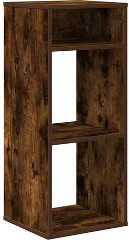 vidaXL - Boekenkast - 34x31x80 - cm - bewerkt - hout - gerookt - eikenkleurig
