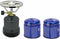 Camping kookstel - kunststof - donkergrijs - incl. 2x gas navulling priktank - 190 gram