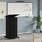 vidaXL - Lectern - Podium - met - Wielen - Zwart - Eiken - Hout