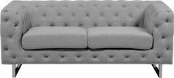 VISSLAND - Chesterfield bank - Lichtgrijs - Polyester