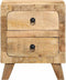 vidaXL - Nachtkastje - 2 - st - 40x32x46 - cm - massief - hout - ruw - mangohout