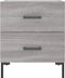 vidaXL - Nachtkastje - 40x35x47,5 - cm - bewerkt - hout - grijs - sonoma - eikenkleur