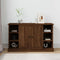 vidaXL - Dressoir - 100x35,5x60 - cm - bewerkt - hout - bruin - eikenkleur