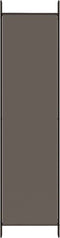 vidaXL - Kamerscherm - met - 5 - panelen - 250x200 - cm - stof - antracietkleurig