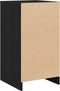 vidaXL - Dressoir - Zwart - Eik - 40x41x75 - cm - Gelaagd - Hout