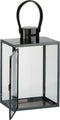 J-Line lantaarn Rechthoekig - metaal/glas - zwart