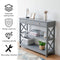 Coast Consoletafel 3-Laags - Houten Haltafel met Lade 100 x 30 x 80 cm - Grijs