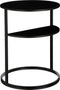 Mica Decorations Noah - Bijzettafel - H58 x Ø45 cm - Metaal - Zwart