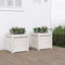 vidaXL - Plantenbakken - 2 - st - cm - massief - grenenhout - wit