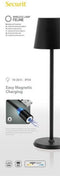 Securit Zwarte Dimbare LED Tafellamp Feline Incl Magnetische Oplaadkabel - GR655
