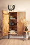 Liviza Opbergkast Ustral - Mangohout - Rond Bruin - 160 cm , 45 cm , 100 cm