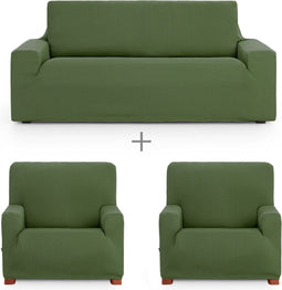 Sofa hoes set Eysa ULISES Groen 3 Onderdelen