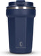 Castagnola Thermosbeker - Koffiebeker To Go - Dubbelwandig - 380 ML - Donkerblauw - Octagon