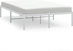 vidaXL - Bedframe - metaal - wit - 120x190 - cm
