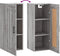 vidaXL - Wandkast - 34,5x34x90 - cm - bewerkt - hout - grijs - sonoma - eikenkleurig