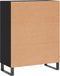 vidaXL - Dressoir - 69,5x34x90 - cm - bewerkt - hout - zwart