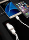 Mobiparts Car Charger - Dual USB 4.8A met Lightning Kabel - Wit
