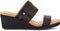 UGG Ebele - Dames Sandalen met Sleehak 6,5 cm - Zwart Leer - Maat 37