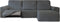 Hoes voor chaise longue met korte armleuning rechts Eysa ROC Donker grijs 120 x 120 x 360 cm