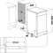 Whirlpool WSFC3M27X - Vrijstaand - Slimline (45 cm) - 10 couverts - Roestvrijstaal