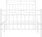 vidaXL - Bedframe - met - hoofd- - en - voeteneinde - metaal - wit - 90x190 - cm