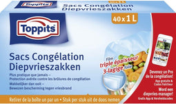 Toppits Diepvrieszakjes 1 liter 40 stuks