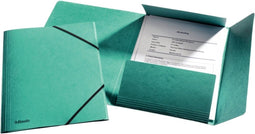 Esselte - 3-klepsmap - Elastische sluiting - Groen