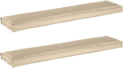 vidaXL - Ligbedkussens - voor - Bank - 2 - stuks - Beige - 180x40x8 - cm - Oxford - Stof