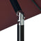 vidaXL - Parasol - met - LED-verlichting - en - stalen - paal - 300 - cm - bordeauxrood