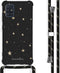 iMoshion Hoesje Geschikt voor Samsung Galaxy A51 Hoesje Met Koord - iMoshion Design Hoesje met Koord - Goud / Zwart / Stars Gold