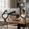 Skoov Dual Monitorarm - Gasveer - 13-32 Inch - 2 schermen - Kabelbeheer