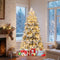 Coast Kunstkerstboom 180 cm - Besneeuwd met 260 LED Lampjes - Opvouwbaar & Voorgemonteerd - Groen/Wit