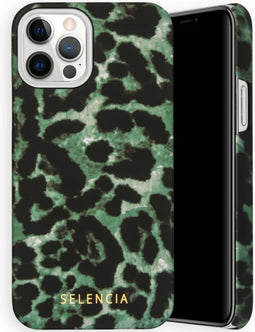 Selencia Hoesje Geschikt voor iPhone 12 Pro / 12 - Selencia Maya Fashion Backcover - groen