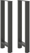 vidaXL - Salontafelpoten - 2 - st - 50x(100-101) - cm - staal - antraciet