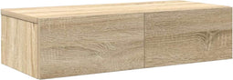 vidaXL - Wandschap - met - lades - 60x26,5x15cm - bewerkt - hout - sonoma - eikenkleur