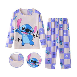 Disney Stitch - Kinderpyjama - Zacht en ademend - Blauw - Maat 11/12 jaar (140 cm)