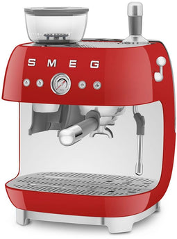 Smeg EGF03RDEU - Espressomachine met bonenmaler - 19 bar druk - Rood