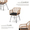 tectake® Molfetta - Tuinset - 3-delige Wicker Zitgroep - 2 Personen - Weerbestendig - Naturel (2 stuks)