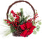 Christmas Kerstversiering Rood Multicolour Rotan Plastic Ananas Mand 43,18 Cm