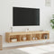 vidaXL - Tv-meubels - met - LED-verlichting - 2 - st - 80x30x30 - cm - sonoma - eiken