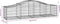 vidaXL - Schanskorven - 14 - st - gewelfd - 200x50x40/60 - cm - gegalvaniseerd - ijzer